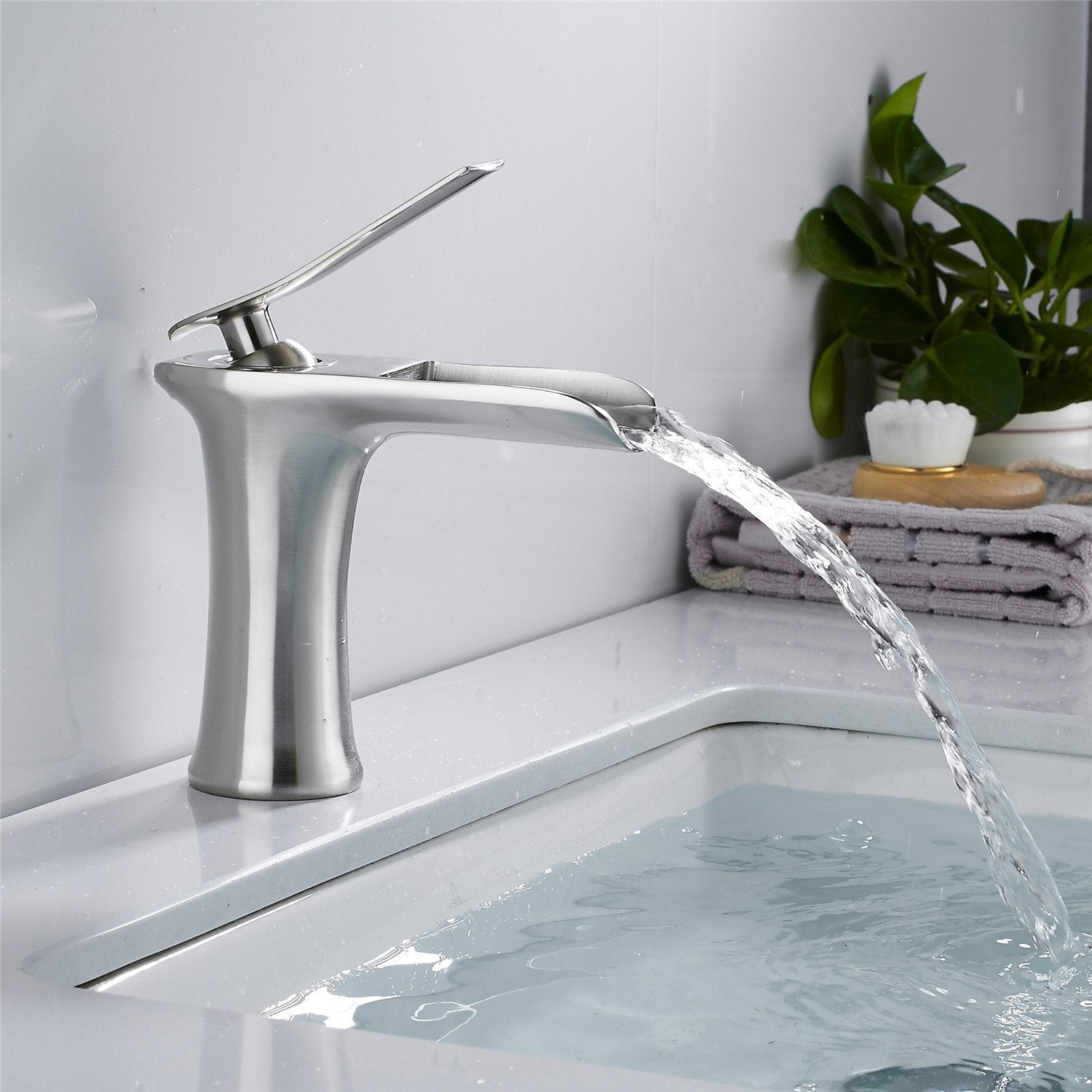 Bathroom Sink Waterfall Faucet