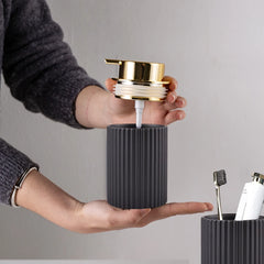 Bathroom Foaming Soap Dispenser with Toothbrush Holder