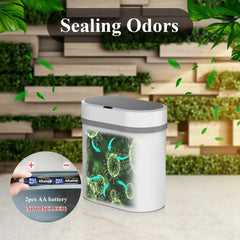 Touchless Motion Sensor Bathroom Trash Can with Lid