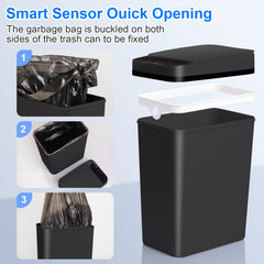  Touchless Motion Sensor-Activated Trash Can