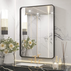 Stylish Modern Black Framed Bathroom Mirror