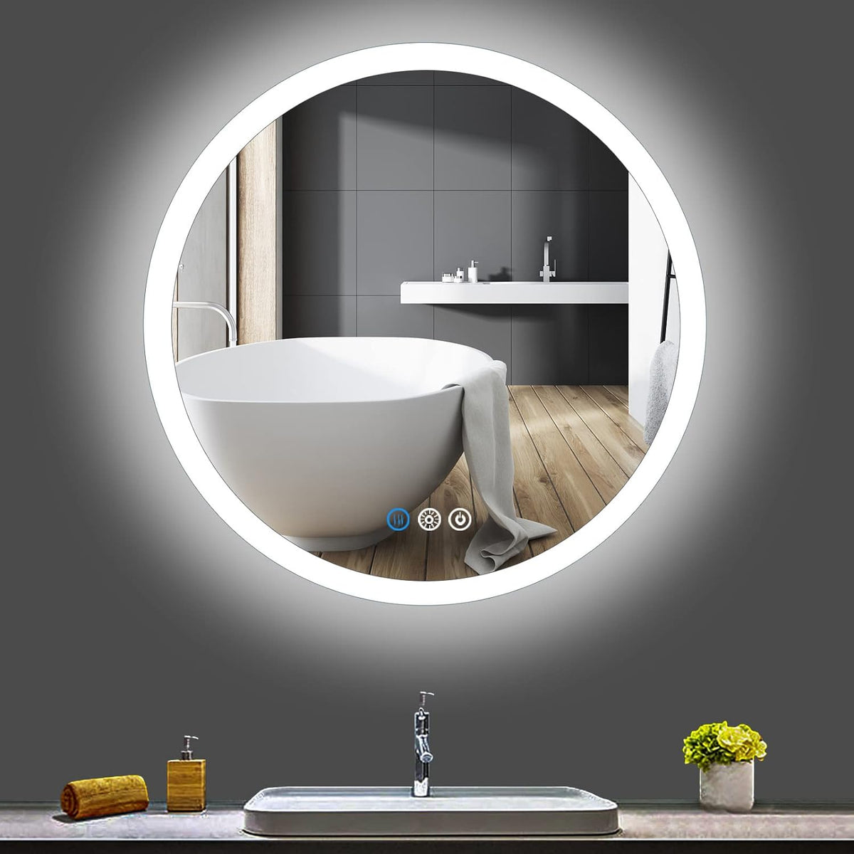 Luxurious Oval LED Bathroom Mirror