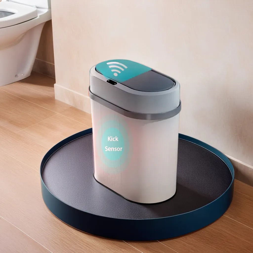 Touchless Motion Sensor Bathroom Trash Can with Lid