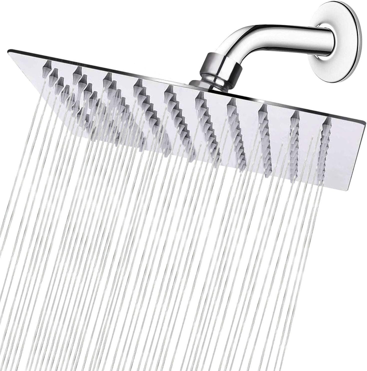 Luxurious High Flow Square Rainfall Showerhead