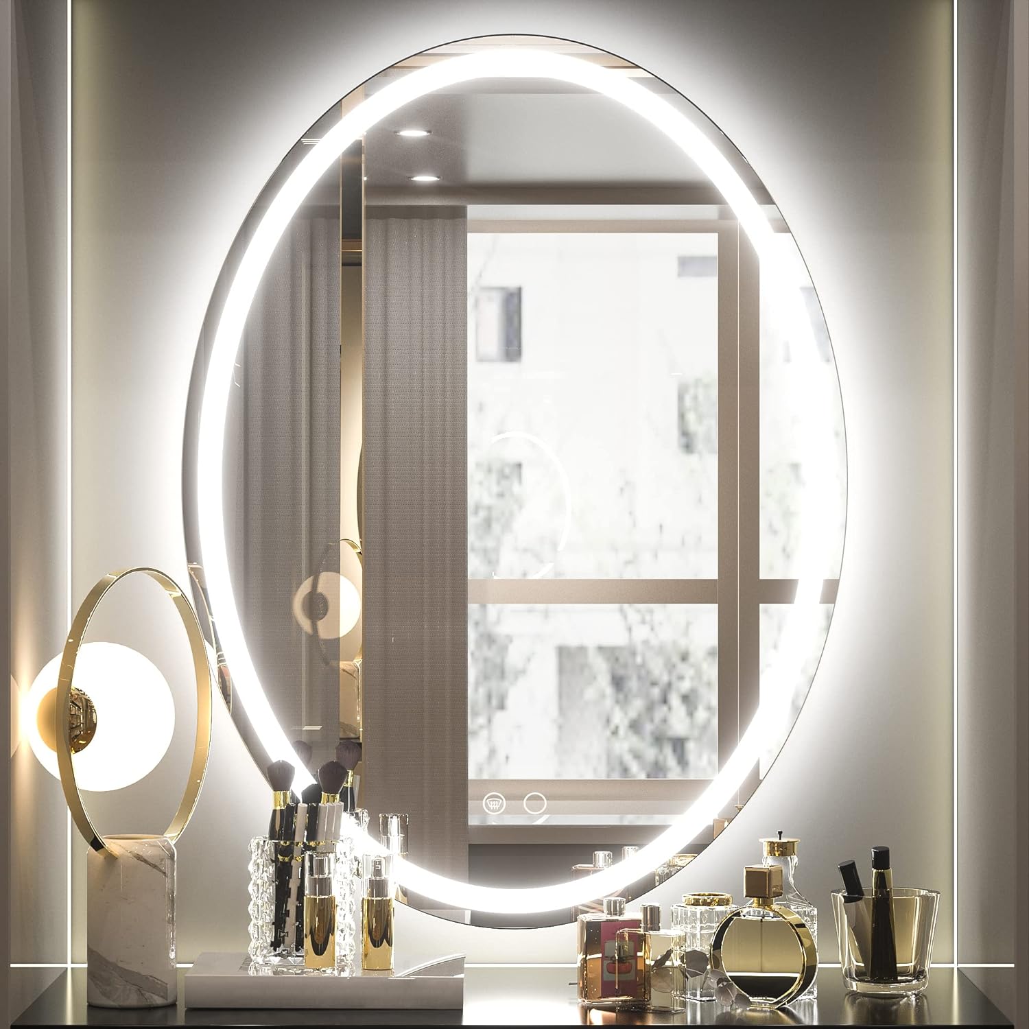 Fashionable LED Oval Mirror