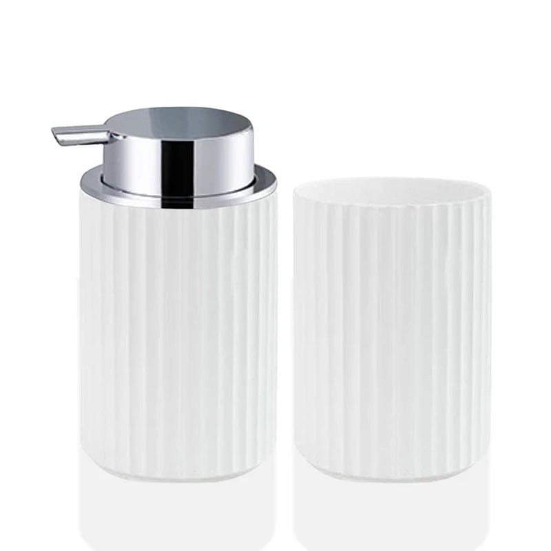 Bathroom Foaming Soap Dispenser with Toothbrush Holder