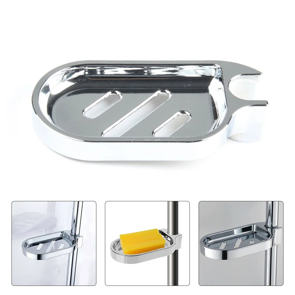  Shower Rail Soap Dish Holder Sliding Bar 