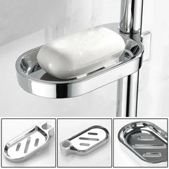  Shower Rail Soap Dish Holder Sliding Bar 