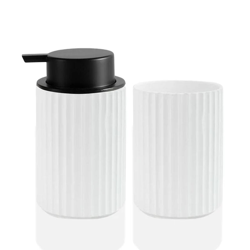 Bathroom Foaming Soap Dispenser with Toothbrush Holder