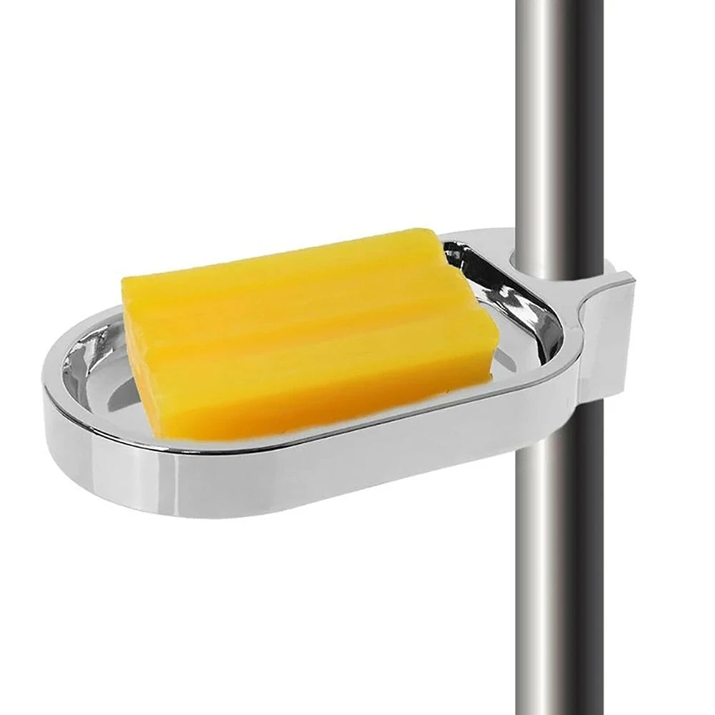  Shower Rail Soap Dish Holder Sliding Bar 