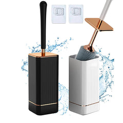 TPR Silicone Bristle Toilet Brush Water Leak Proof with Base No Dead Corner Cleaning Brush Wc Flexible Soft Bristles Brush