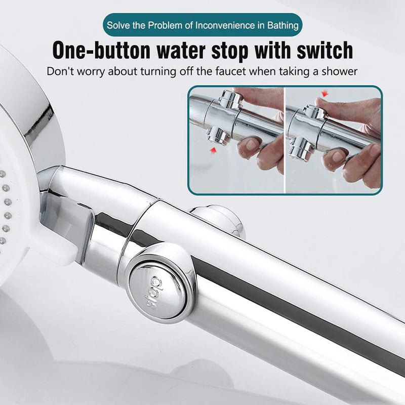 "Ultimate High Pressure Shower Head with 5 Modes and Water Saving Feature - Upgrade Your Shower Experience Today!"