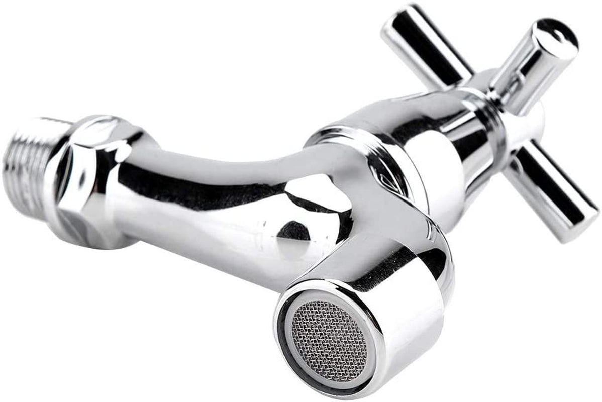 "Modern Kitchen Sink Faucet with Single Spout and Cross Handle - Perfect for Washing Machine and Basin"