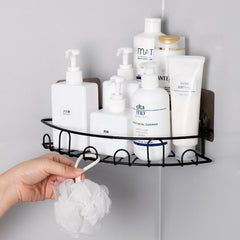 Pengtu Wholesale Bathroom Wall Hanging Corner Storage Rack Household Vanity Racks Stall Plastic Bathroom Wall