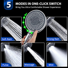 Portable Handheld Shower Head with Hose