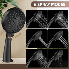 6 Functions Detachable Bathroom Shower Head Set