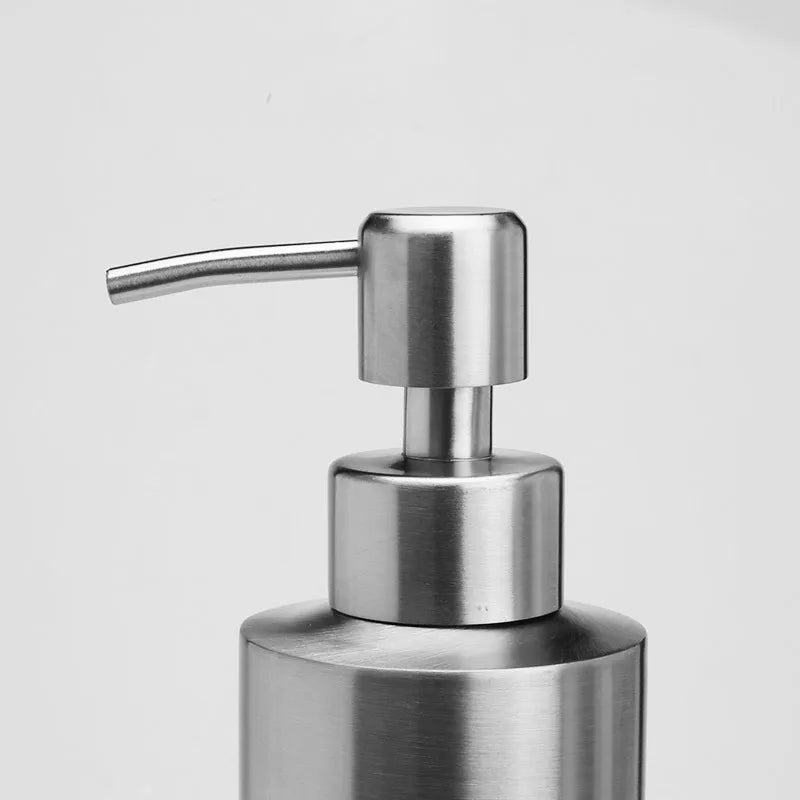 "Stylish Stainless Steel Liquid Soap Dispenser - Perfect for Kitchen and Bathroom - Available in 3 Sizes (250ml, 350ml, 550ml)"