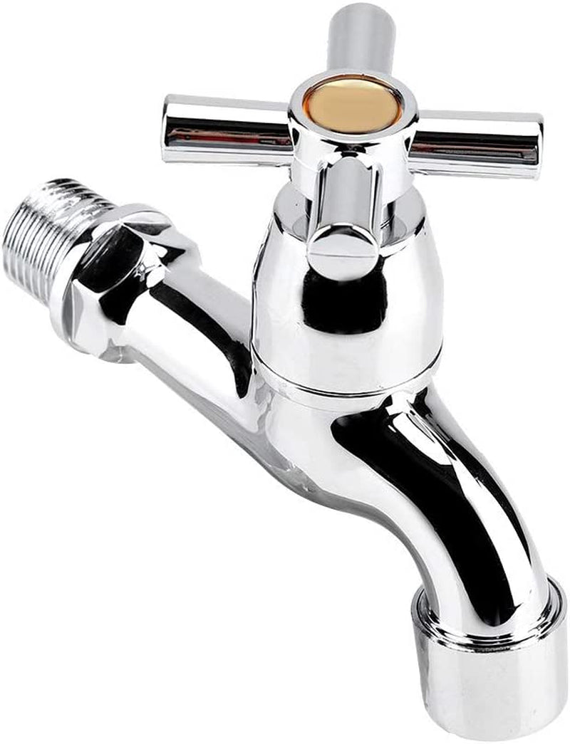 "Modern Kitchen Sink Faucet with Single Spout and Cross Handle - Perfect for Washing Machine and Basin"