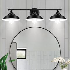 Bathroom Vanity Light Fixtures over Mirror and Black Lights