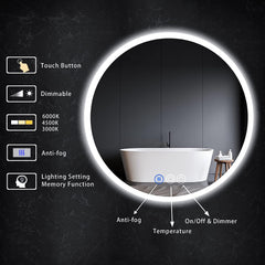 Illuminate and Enhance Your Bathroom Round LED Mirror