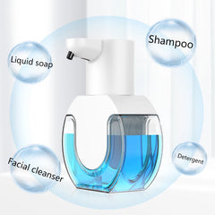 Soap Dispensers Touchless Automatic Foam Bathroom Smart Washing Hand Machine with USB Charging White High Quality ABS Material