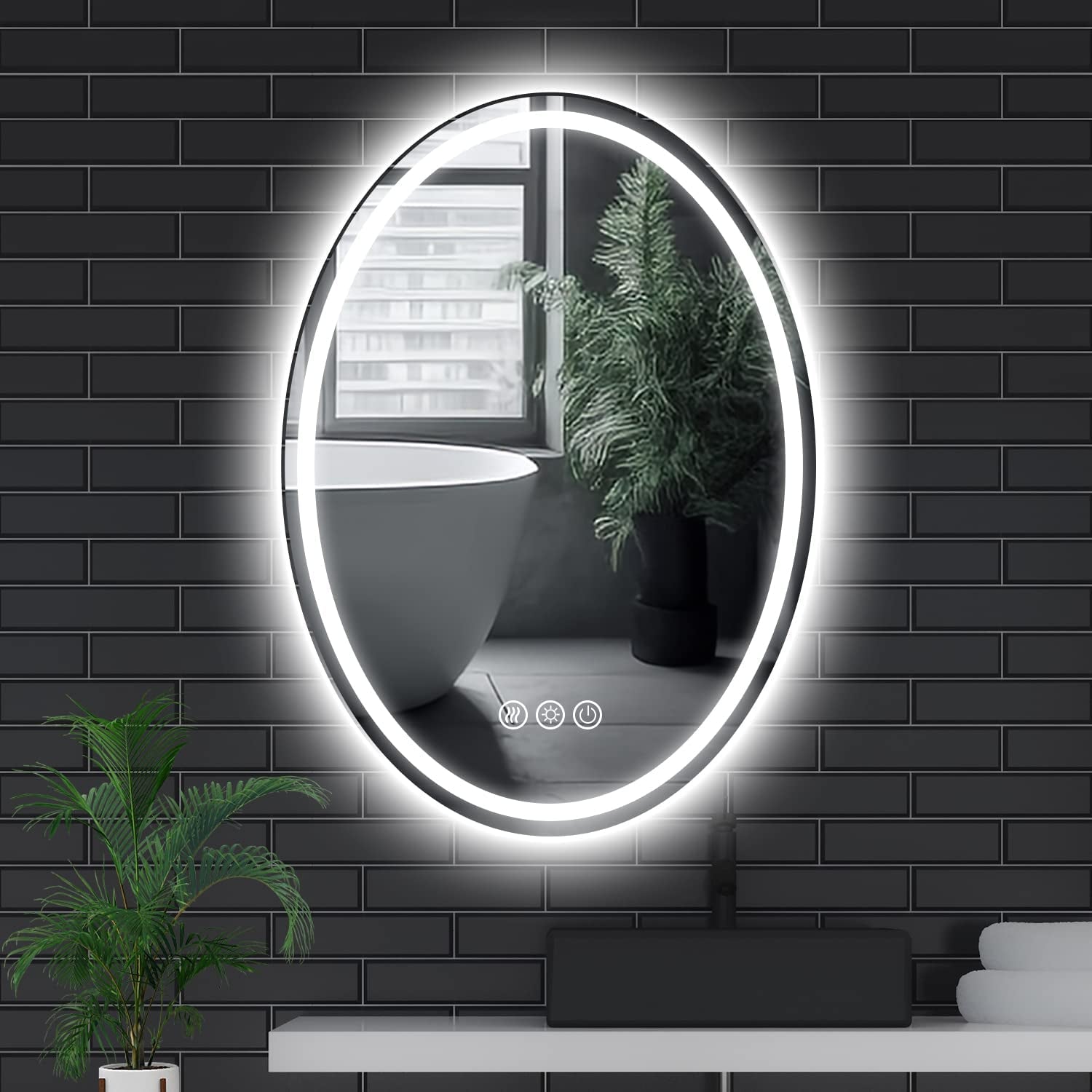 Luxurious Oval LED Bathroom Mirror