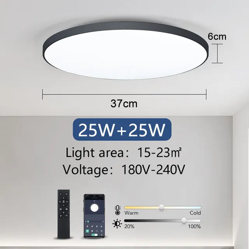 Smart Ceiling Lamp Led Lamp for Bedroom Ceiling Lights with Remote Control Dimmable Led Lights for Room Living Room