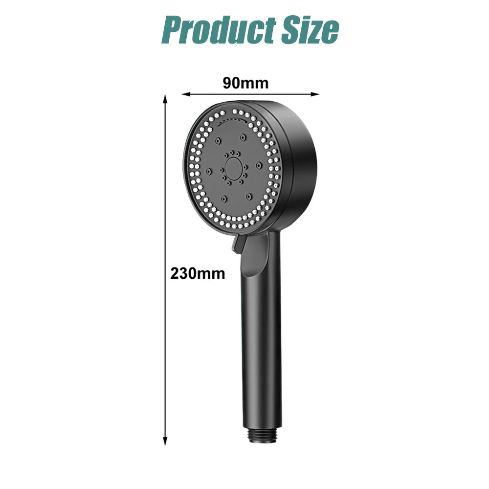  High-Pressure Handheld Shower Head with 8 Adjustable Modes