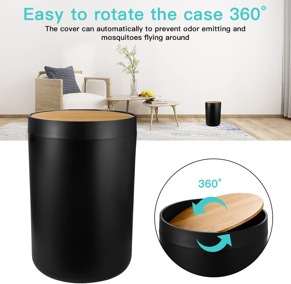 "Modern Black Bamboo Bathroom Set - Includes Soap Dispenser, Toothbrush Holder, and More - Stylish Housewarming Gift"