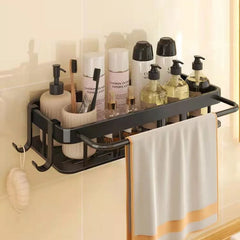 Bathroom Shelves Bathroom Accessories Organizers Wall-Mounted Storage Brackets Metal Shelves without Punching Holes Shelves