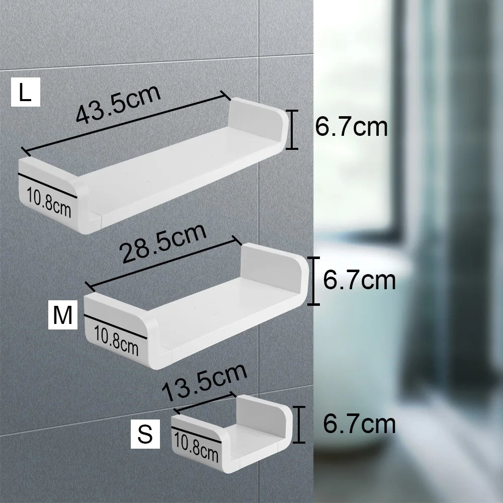 Self-Adhesive Wall-Mounted White Seasoning Debris Rack