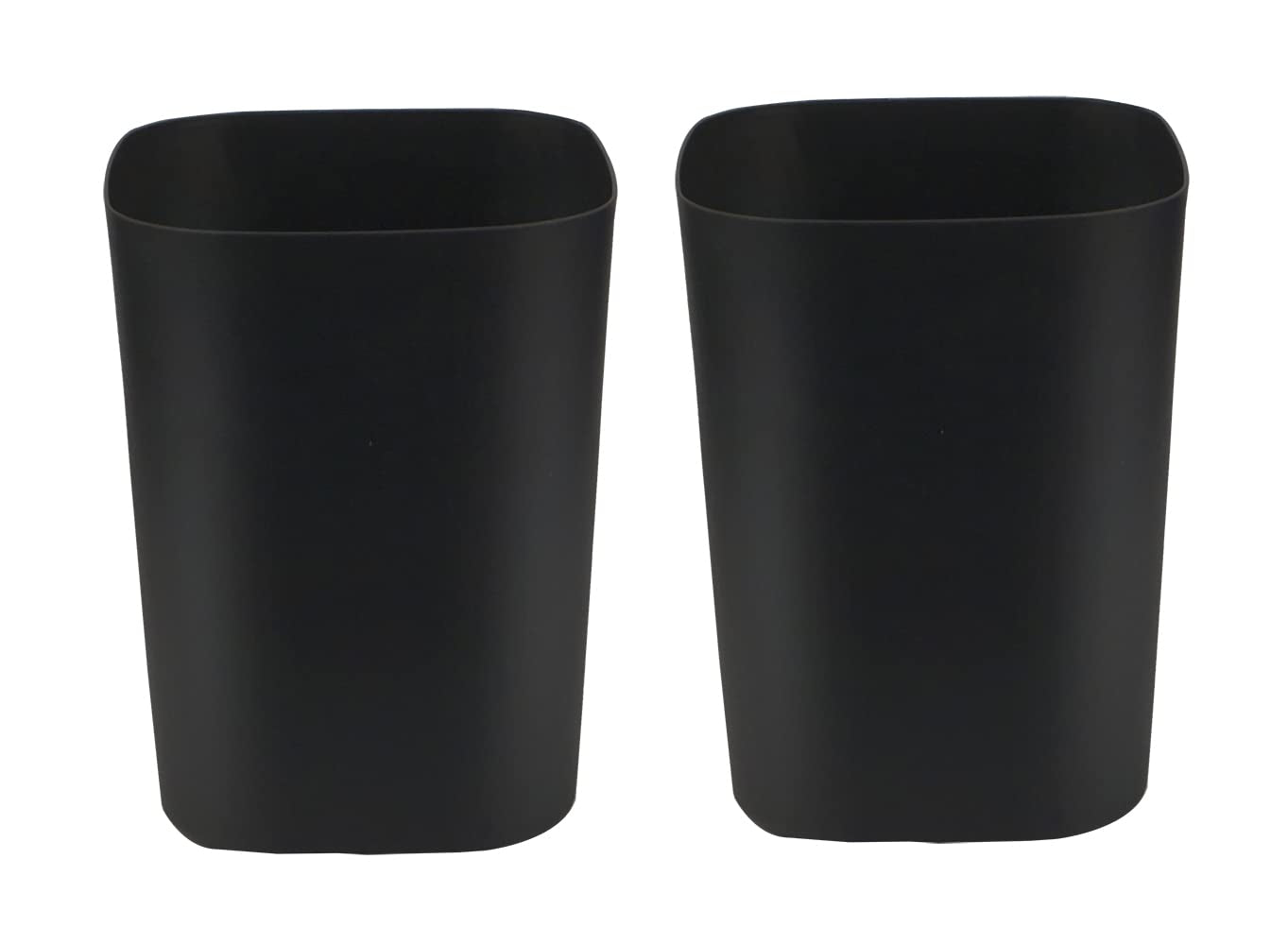 2 Gallon Small Trash Can Garbage Can Wastebasket for Bathroom Bedroom Kitchen Office (Black, 2 Pack)