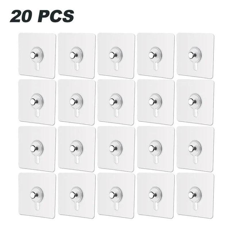 10/20 Pack Strong Adhesive Hooks Picture Frame Poster No Drilling Hooks Waterproof Kitchen Bathroom Accessories Screw Hooks