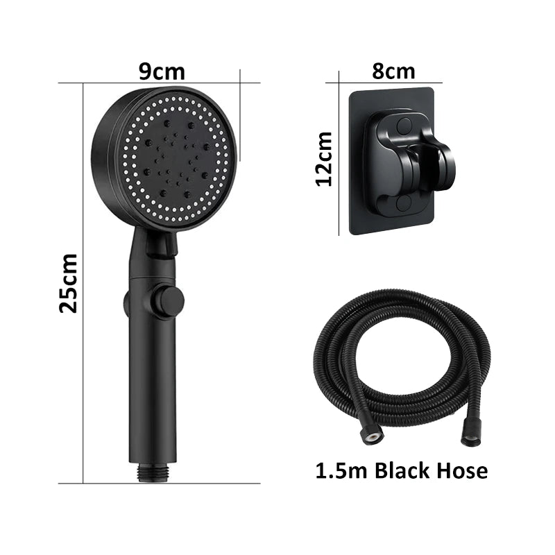 "Ultimate High Pressure Shower Head with 5 Modes and Water Saving Feature - Upgrade Your Shower Experience Today!"