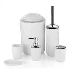 Luxury Bathroom Essentials Set: 6-Piece Collection for Stylish Organization and Hygiene