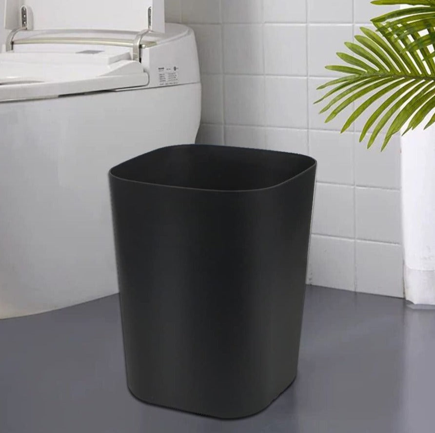 2 Gallon Small Trash Can Garbage Can Wastebasket for Bathroom Bedroom Kitchen Office (Black, 2 Pack)