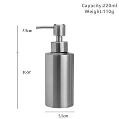 "Stylish Stainless Steel Liquid Soap Dispenser - Perfect for Kitchen and Bathroom - Available in 3 Sizes (250ml, 350ml, 550ml)"