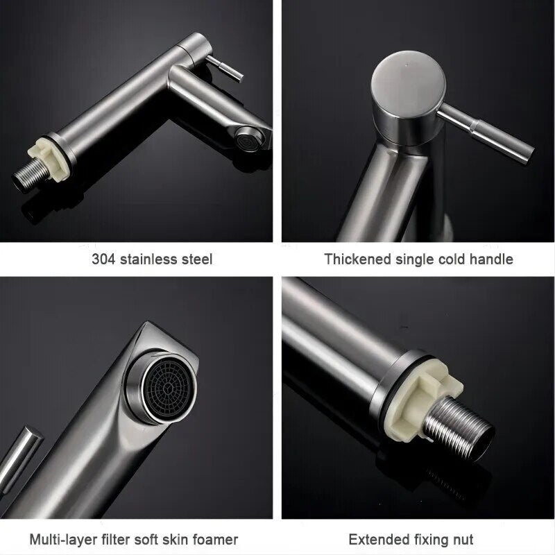 Luxury Single Cold Water Basin Faucet 