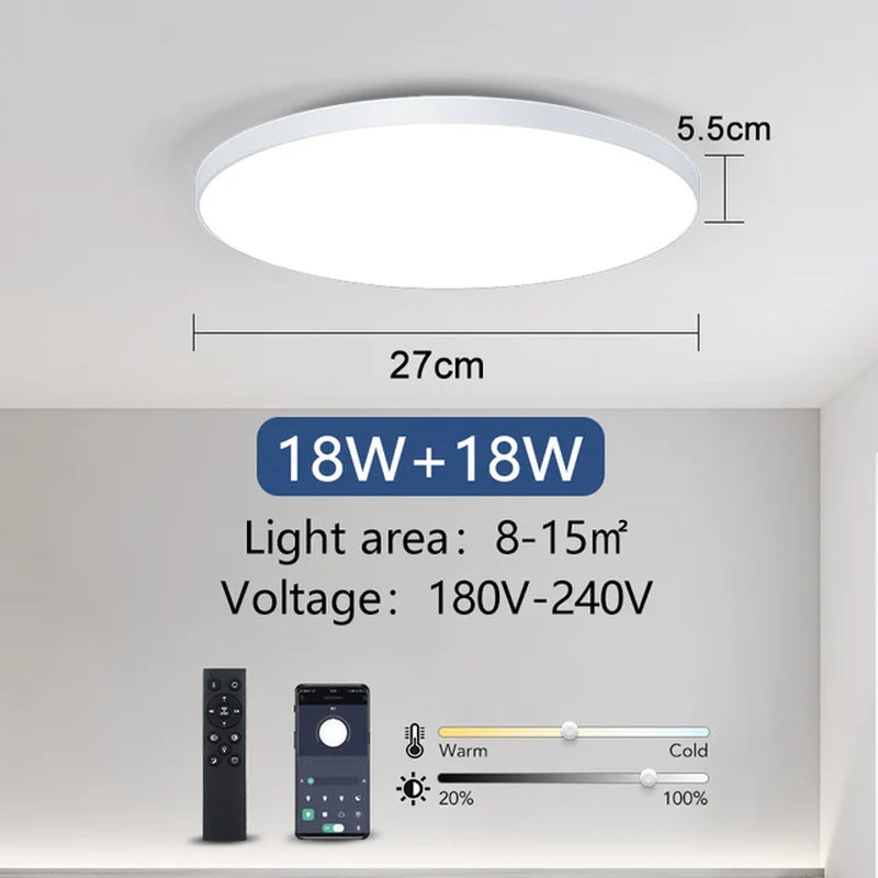 Smart Ceiling Lamp Led Lamp for Bedroom Ceiling Lights with Remote Control Dimmable Led Lights for Room Living Room