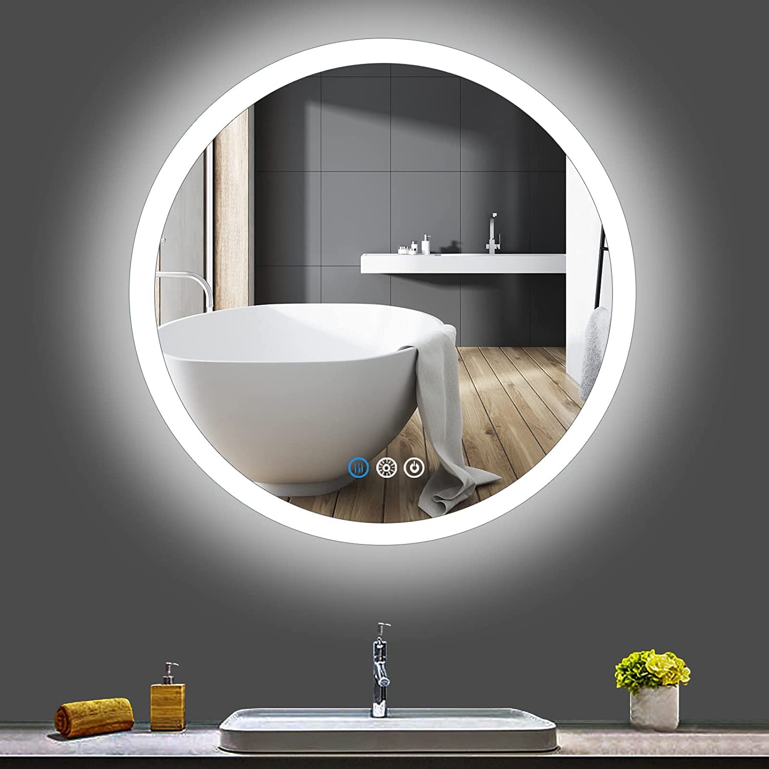 Illuminate and Enhance Your Bathroom Round LED Mirror