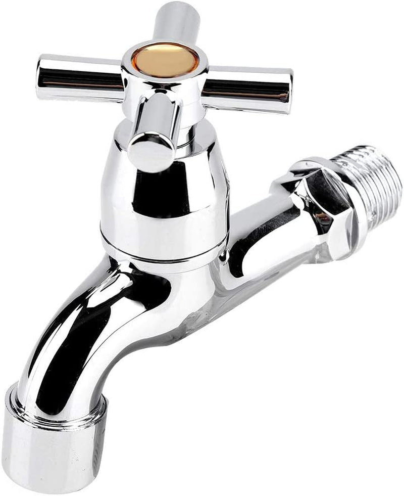 "Modern Kitchen Sink Faucet with Single Spout and Cross Handle - Perfect for Washing Machine and Basin"