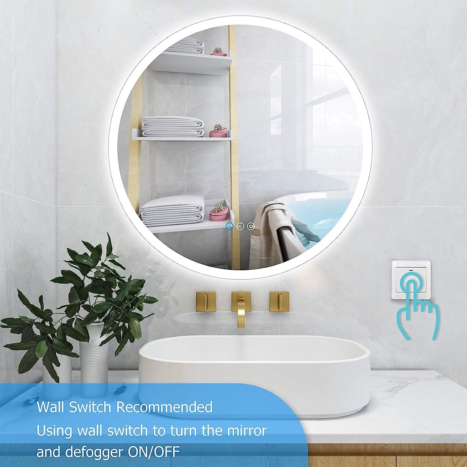 Illuminate and Enhance Your Bathroom Round LED Mirror