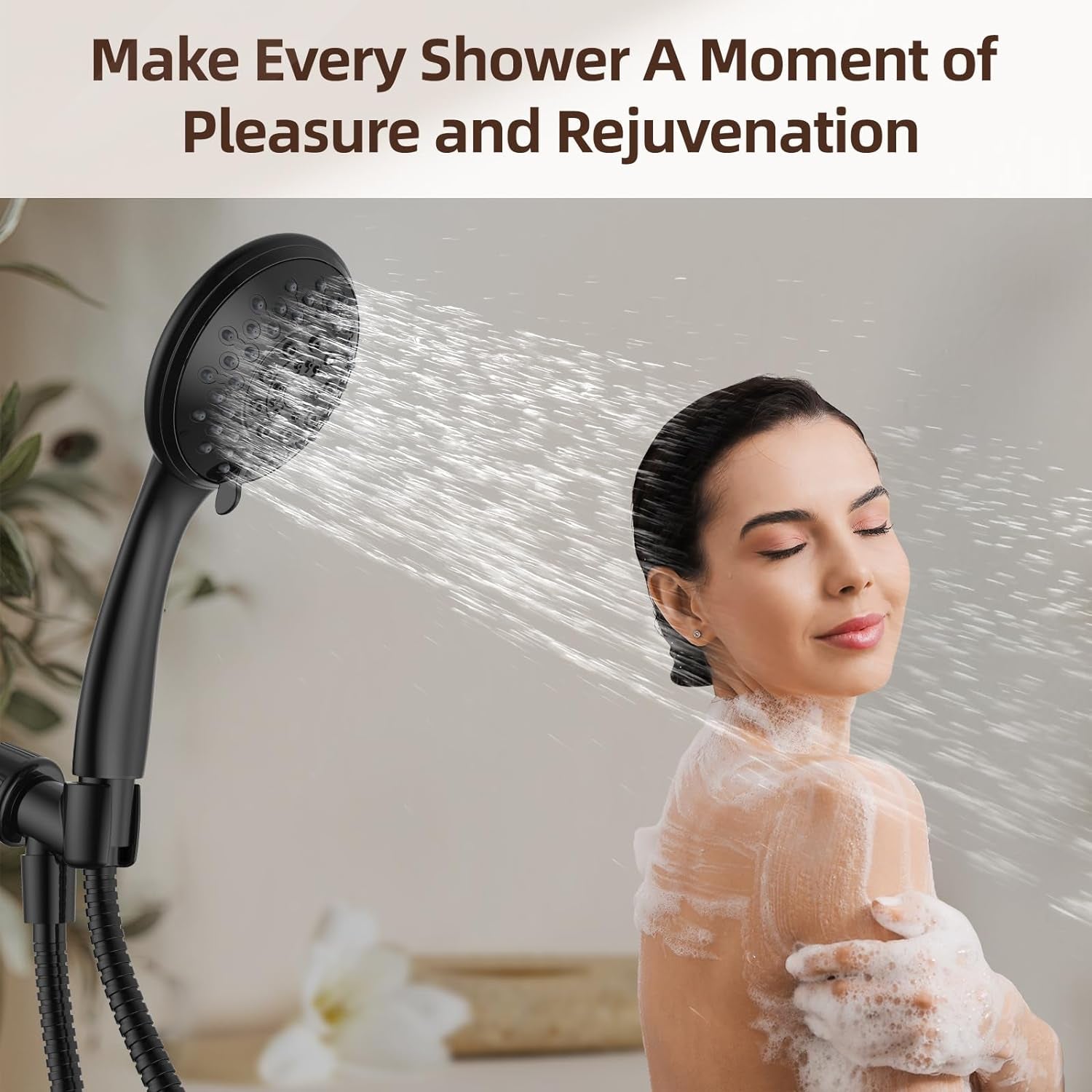 6 Functions Detachable Bathroom Shower Head Set