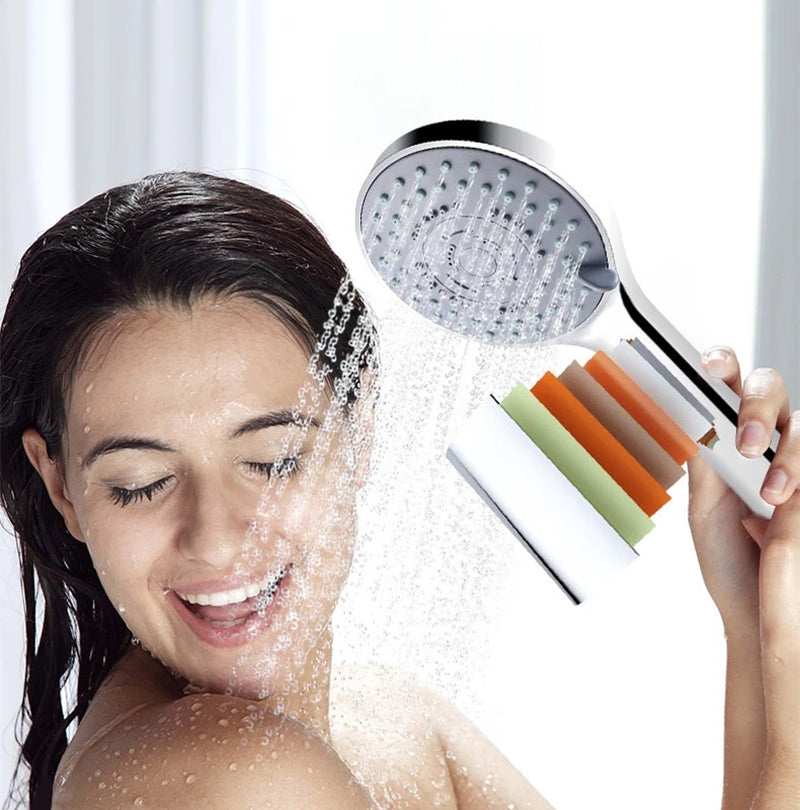 "Spa-Inspired Handheld Shower Head with 5 Adjustable Modes for a Luxurious Bath Experience"