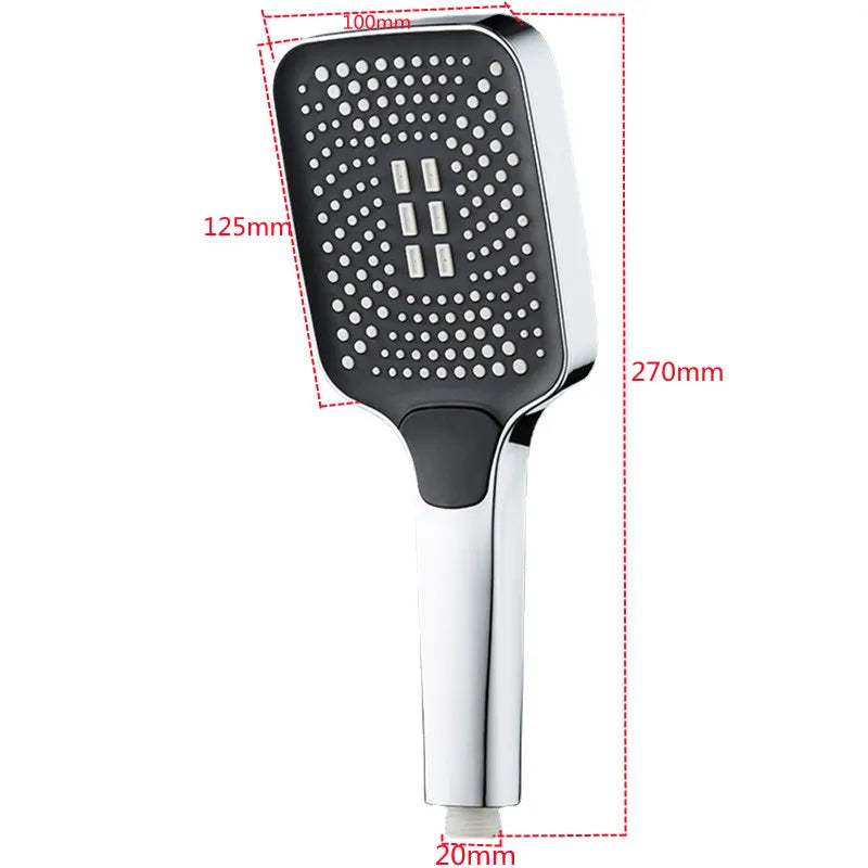  4-Mode Adjustable High Pressure Rainfall Showerhead 