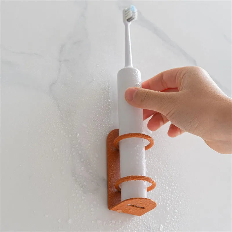 Wall-Mounted Electric Toothbrush Holder Holder Punch-Free Razor Holder Storage Shelf Toothbrush Organizer Bathroom Accessories