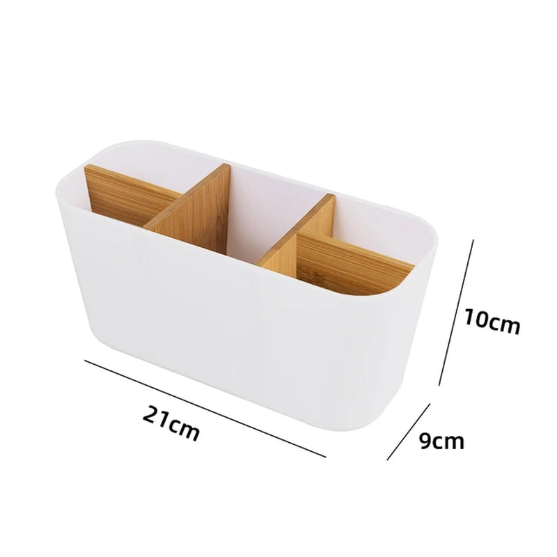 Bamboo Electric Toothbrush Holder Razor Makeup Brush Storage Box Toothpaste Toothbrush Stand Bathroom Accessories